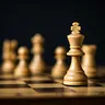 Close up of a wooden chess pawn on a board
